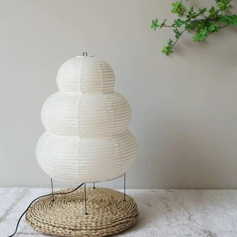 Buijou – Elegante Japandi Vloerlamp van Rijstpapier Rijstpapier