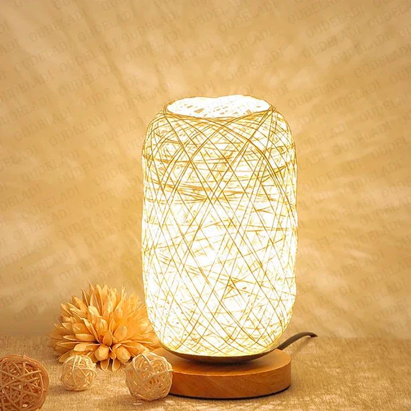 Buijou - Houten Tafellamp voor Stijlvolle Verlichting en Sfeer Beige