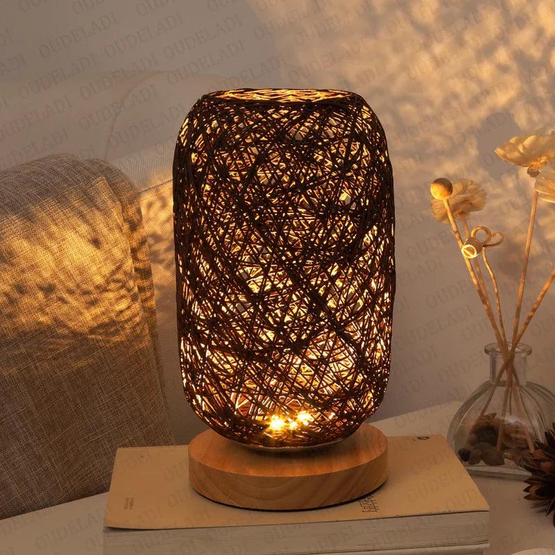 Buijou - Houten Tafellamp voor Stijlvolle Verlichting en Sfeer Bruin