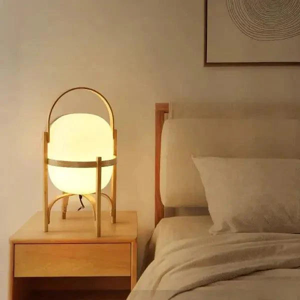 Buijou Tafellamp - Cesta Hout met Tijdloos Ontwerp en Elegant Design