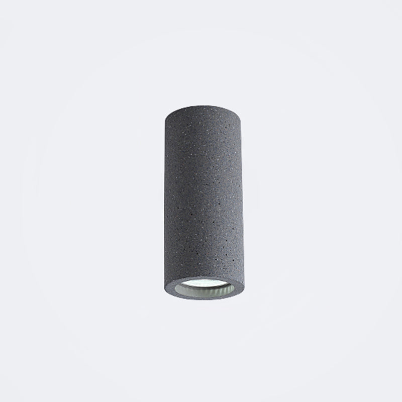 Mystic - Cement Cilinder LED Plafondlamp - Minimalistisch Design Donkergrijs 15 CM