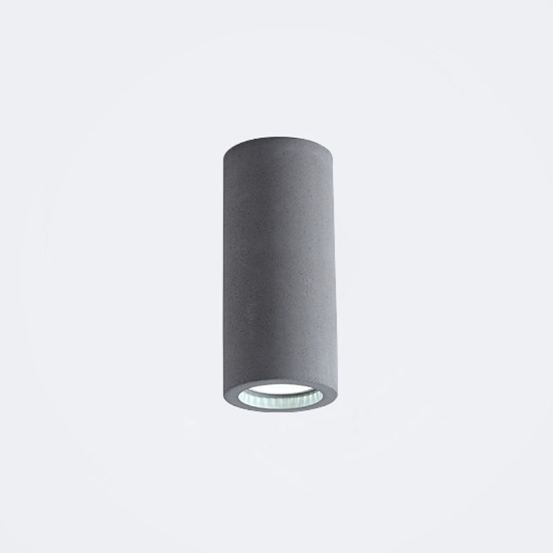 Mystic - Cement Cilinder LED Plafondlamp - Minimalistisch Design Lichtgrijs 15 CM