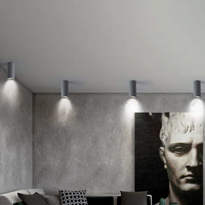 Mystic - Cement Cilinder LED Plafondlamp - Minimalistisch Design