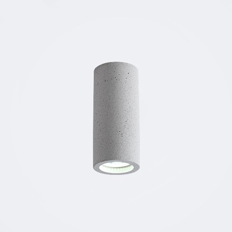 Mystic - Cement Cilinder LED Plafondlamp - Minimalistisch Design Wit 15 CM