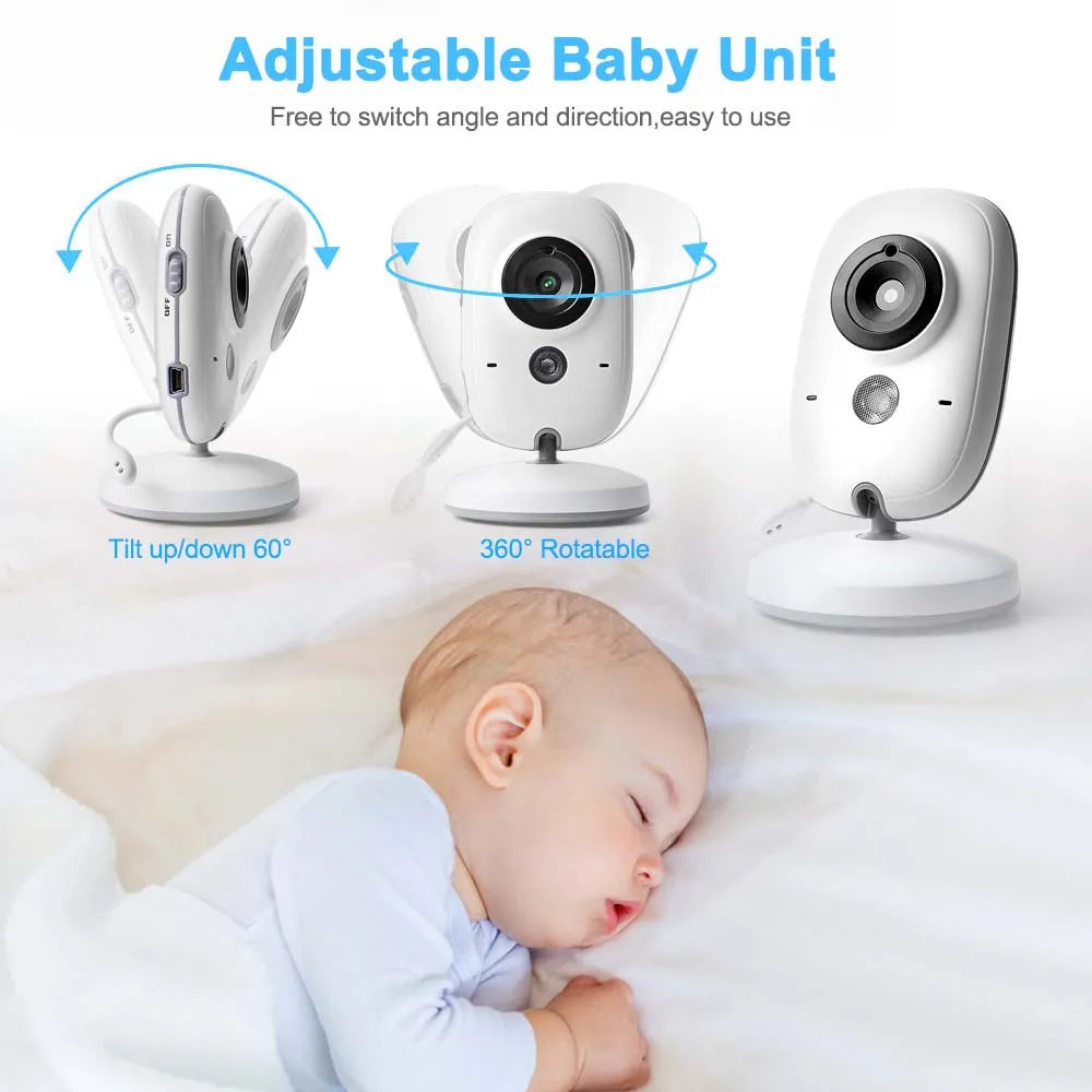 Digitale Babyfoon - 2.4G, 3.2 Inch LCD, Nachtzicht & Camera