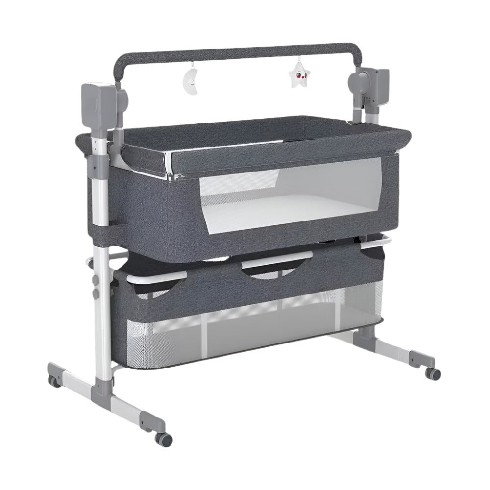 Draagbaar Babybed - Elektrische Wieg, Multifunctionele Schommelbed Grijs