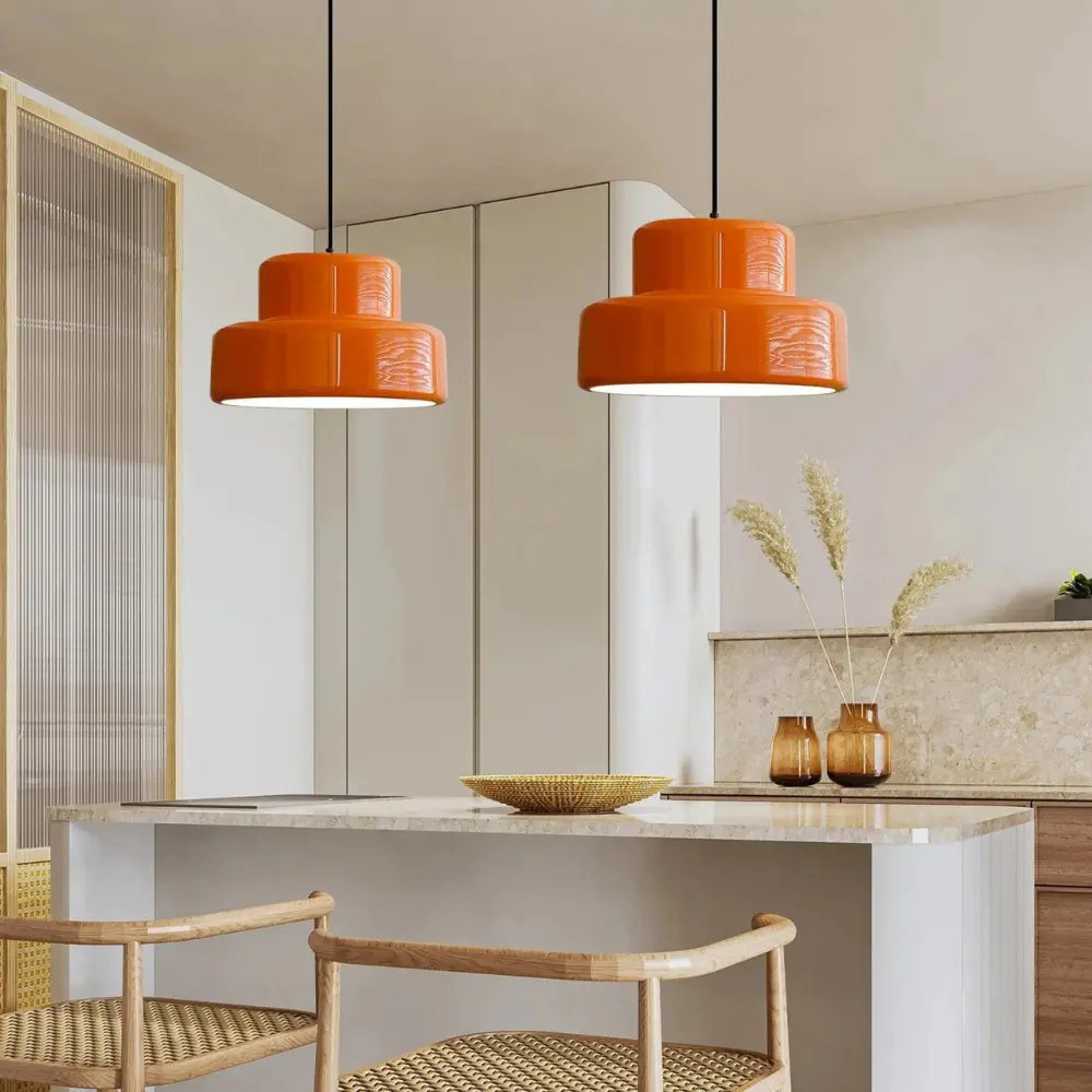 Eldra Interiors - Oranje Glazen Plafondlamp