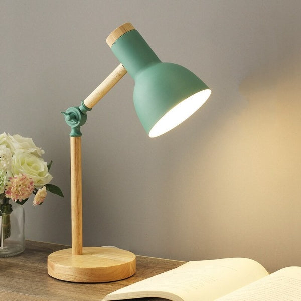 Nordic LED Bureaulamp Van Hout Voor Modern Design Groen