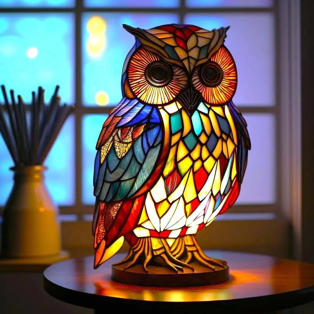 Glühzauber - Glas-in-Lood Stijl Dierenlampen Voor Betoverende Sfeer