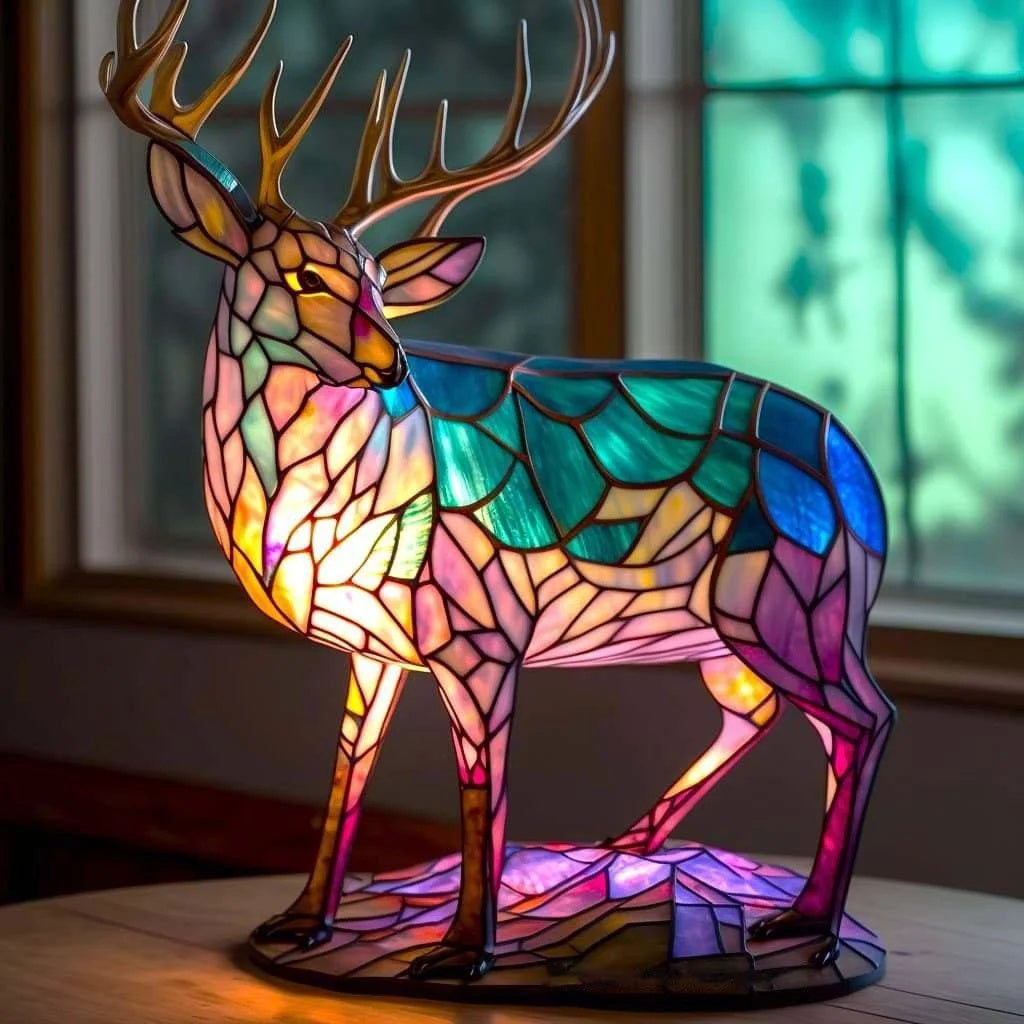 Glühzauber - Glas-in-Lood Stijl Dierenlampen Voor Betoverende Sfeer Lighting SEREIN