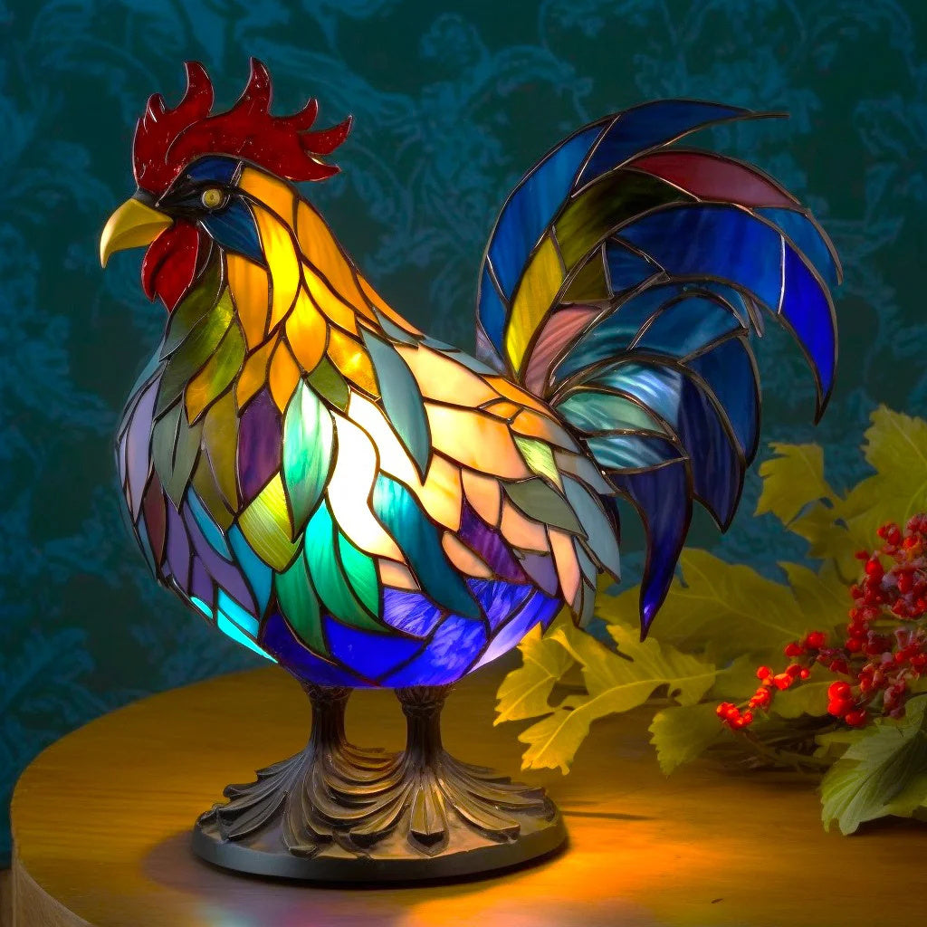 Glühzauber - Glas-in-Lood Stijl Dierenlampen Voor Betoverende Sfeer Lighting SEREIN