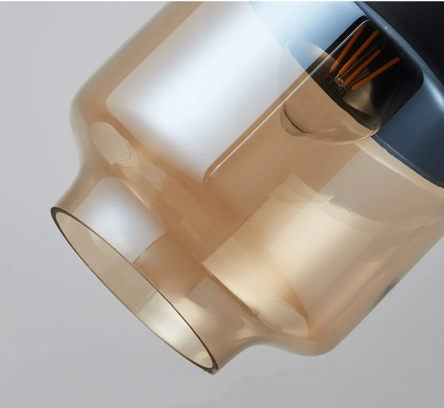 Glühzauber - Luxe Hanglamp van Mondgeblazen Glas en Hout
