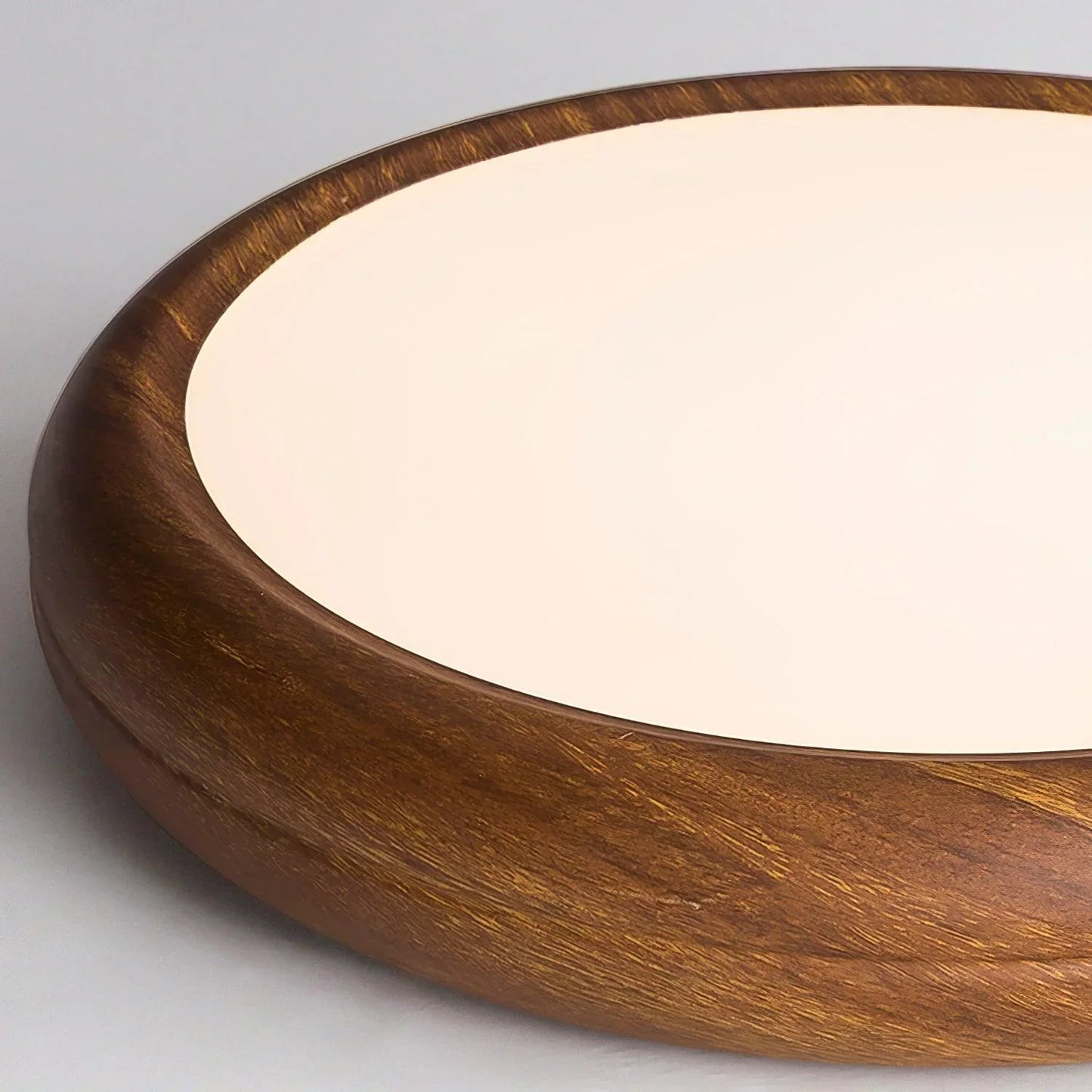 Nordlys - Houten Nerf Ronde Plafondlamp – Warme Lamp Minimalistische Verlichting
