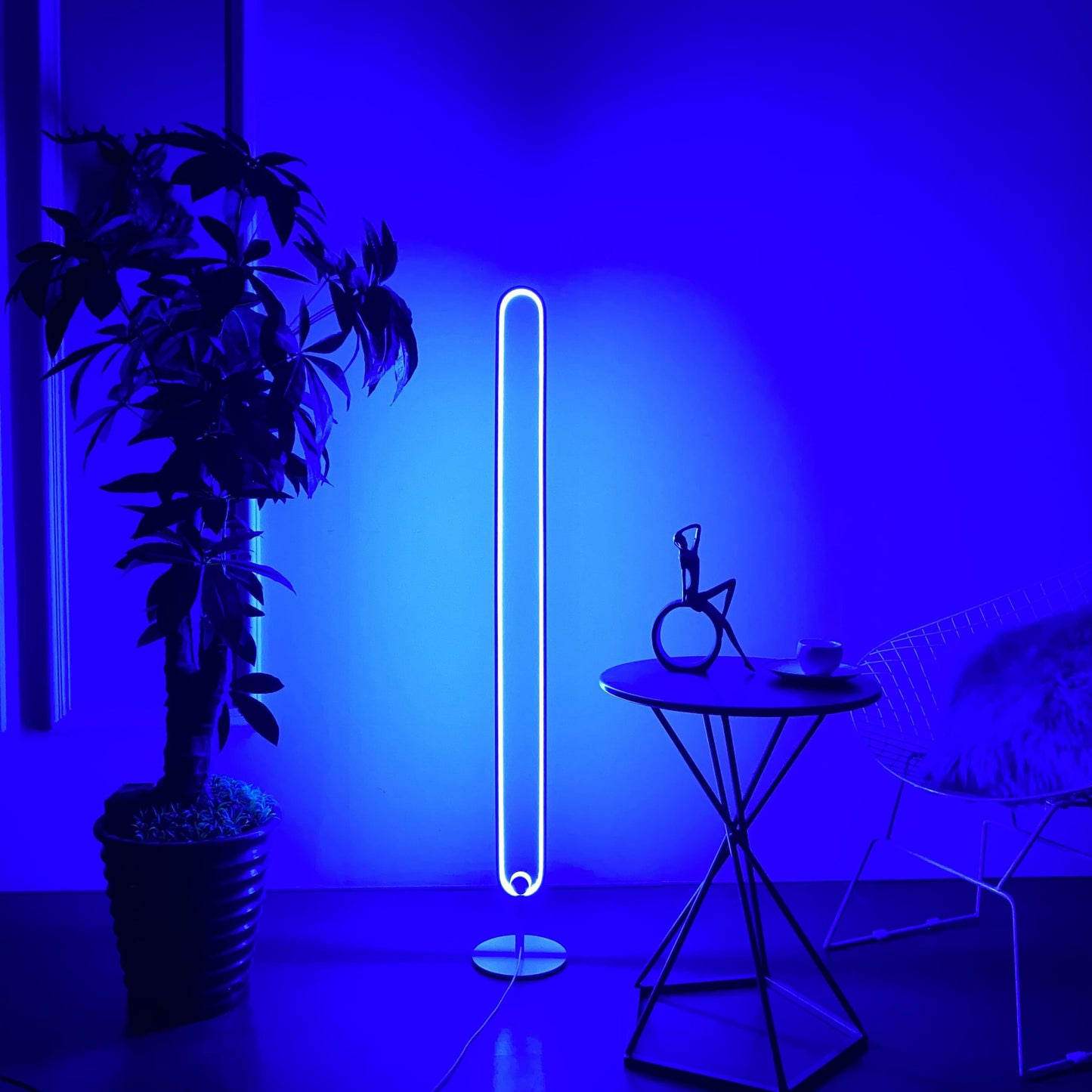 Infinity Staande LED Vloerlamp voor Elegante Interieurs Titanium Wit