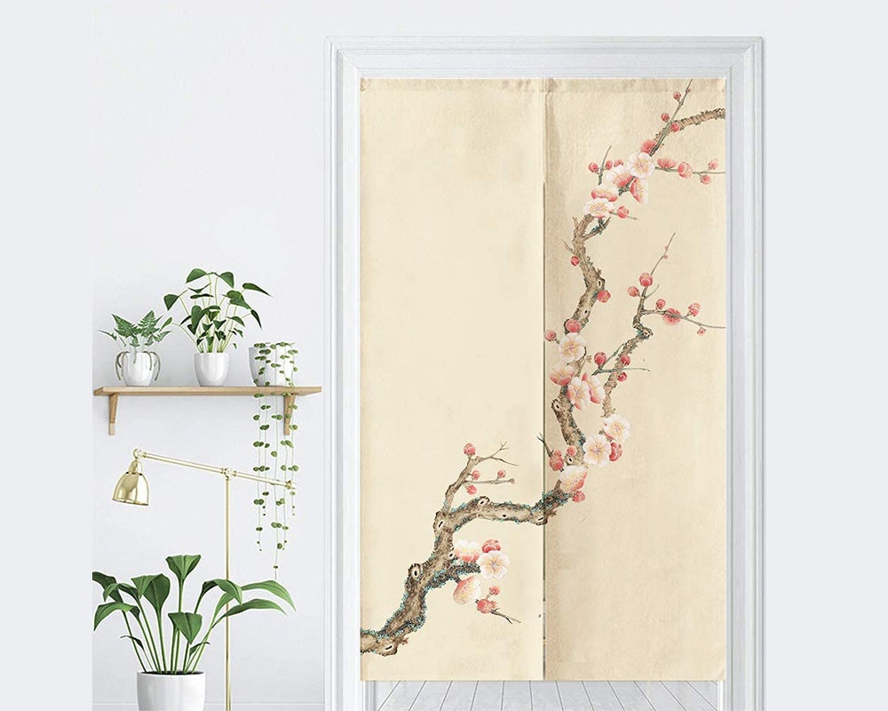 Kōmei - Japanse Bloemen Noren Deur Gordijn voor Decoratieve Privacy