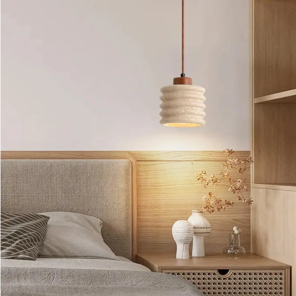 Kōmei - Japanse Hanglamp van Natuurlijke Steen voor Elegante Sfeer