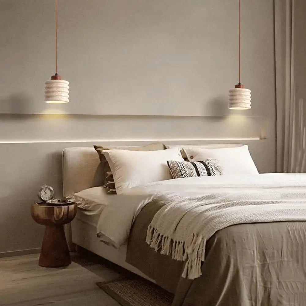 Kōmei - Japanse Hanglamp van Natuurlijke Steen voor Elegante Sfeer