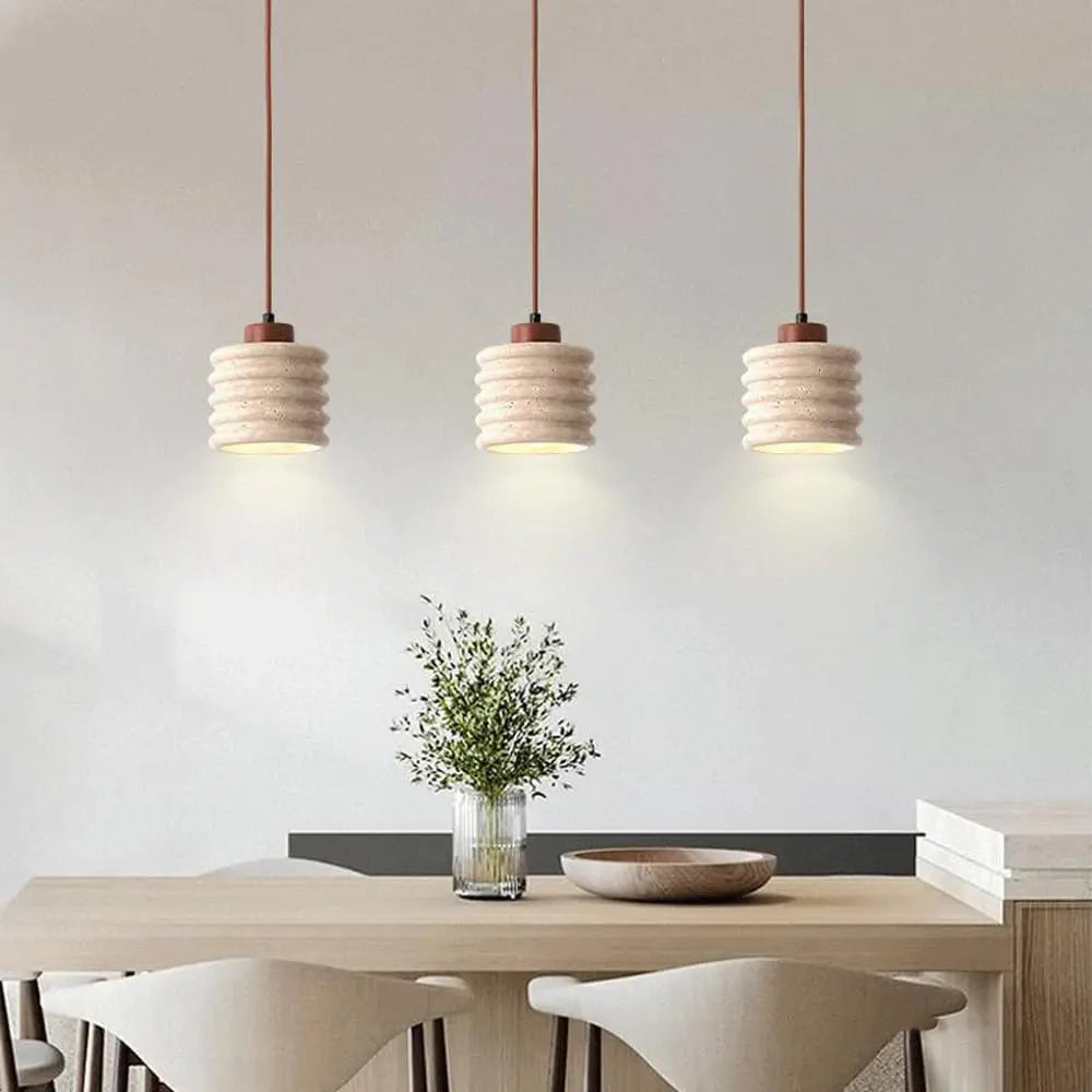 Kōmei - Japanse Hanglamp van Natuurlijke Steen voor Elegante Sfeer