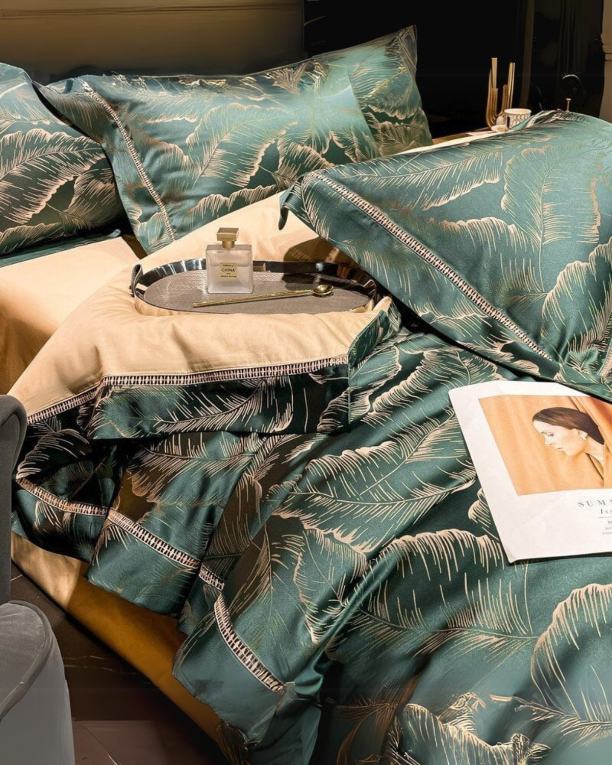 La Feuille Luxe Duvet Cover Set voor Slaapkamer