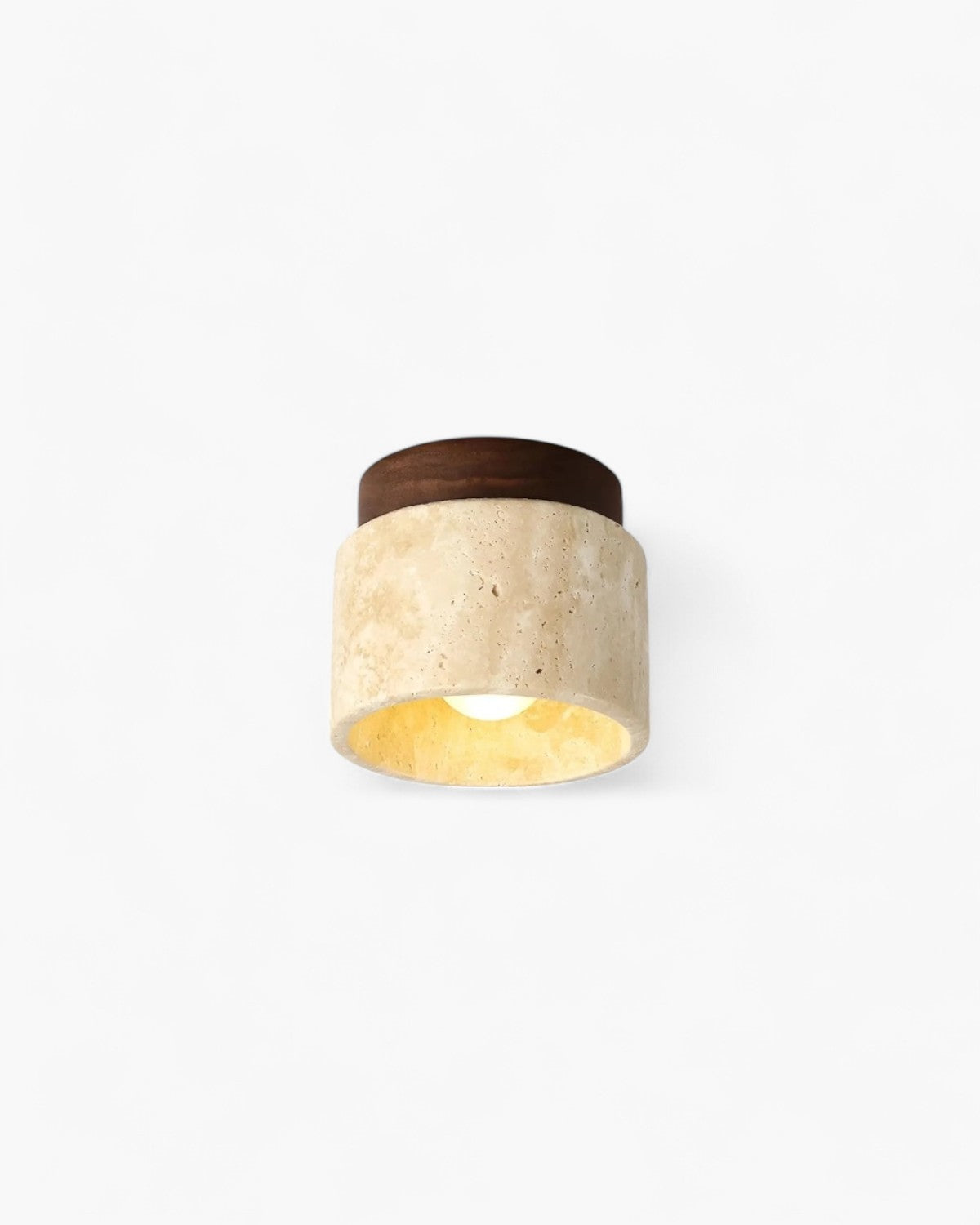 La Roche Travertine Plafondlamp voor een Luxe en Warme Sfeer