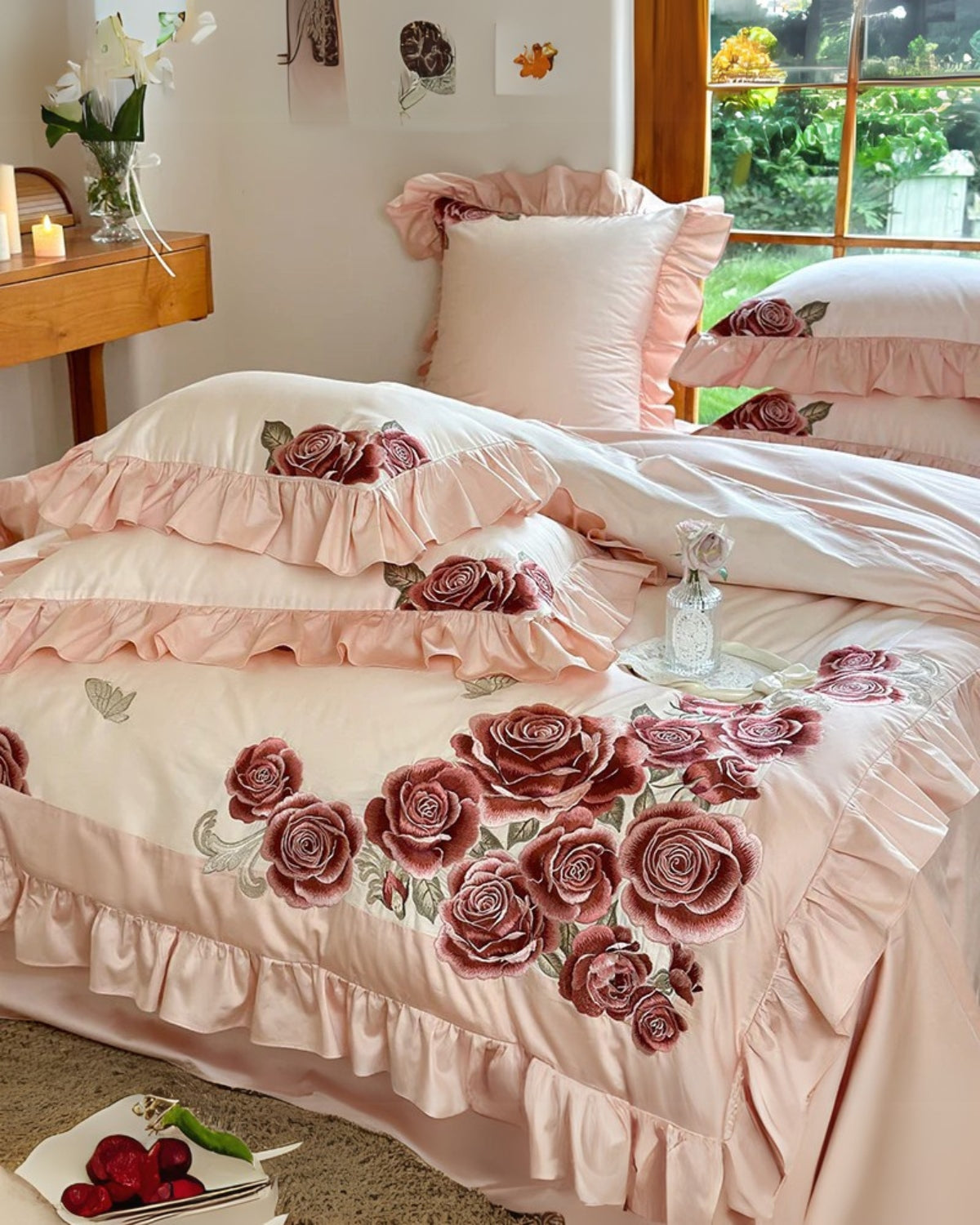 Beddingstar - La Rose Luxe Dekbedovertrek Set Met Rozen