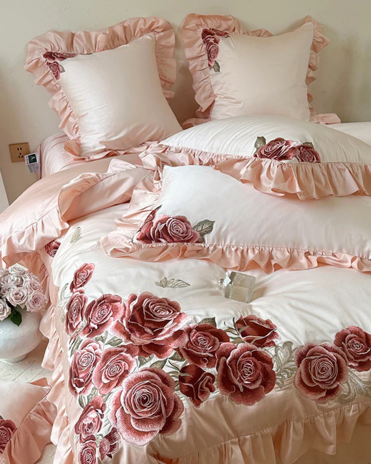 Beddingstar - La Rose Luxe Dekbedovertrek Set Met Rozen