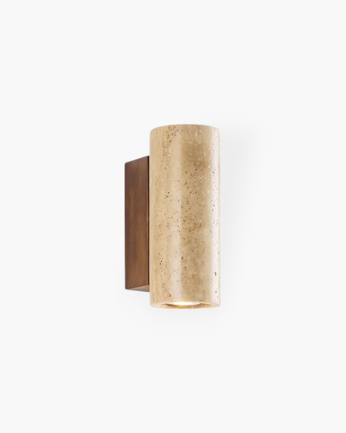 Lumino - Bloc Lamp van Natuursteen met Warme Gloed Round