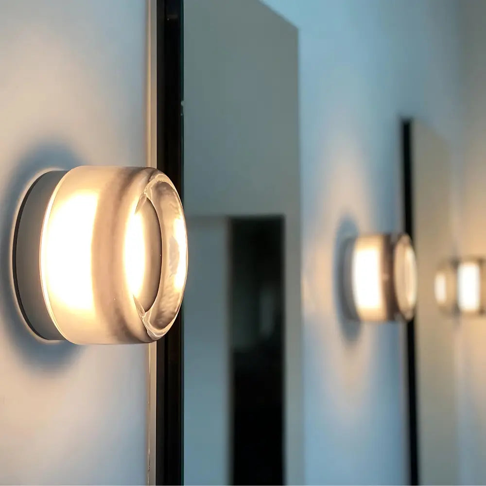 Lumino - Moderne Glazen Ronde Wandlamp