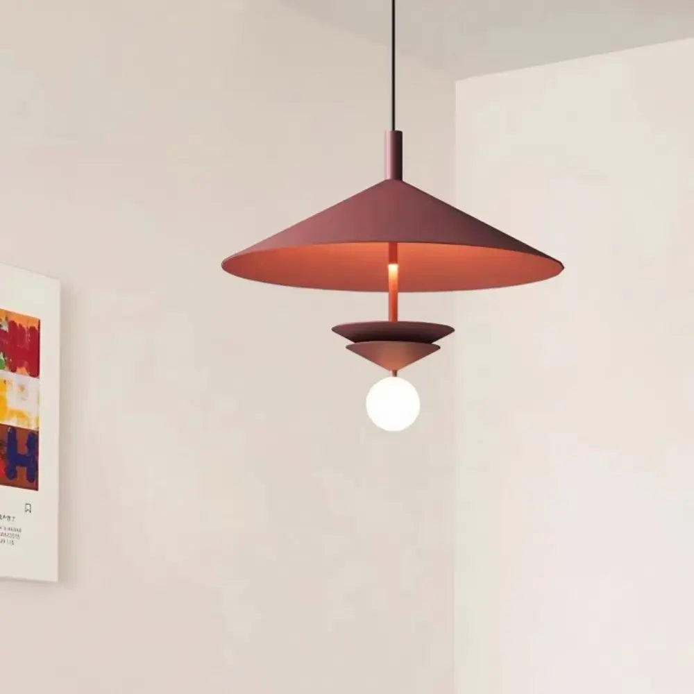 Lys & Ro - Hoedvormige Metalen Hanglamp met Minimalistisch Design