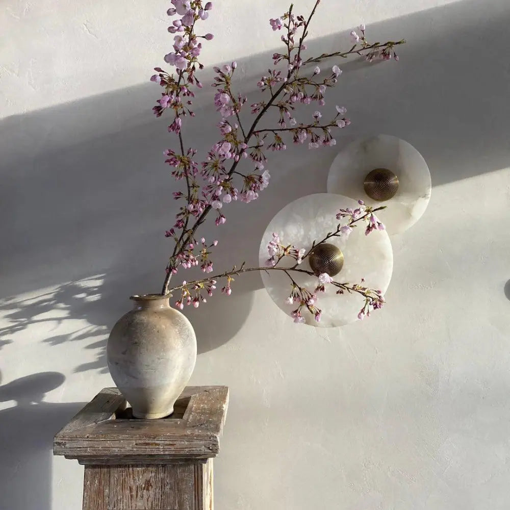 Lys & Ro - Wandlamp van Alabaster met Moderne Verlichting