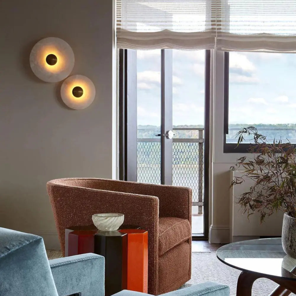 Lys & Ro - Wandlamp van Alabaster met Moderne Verlichting