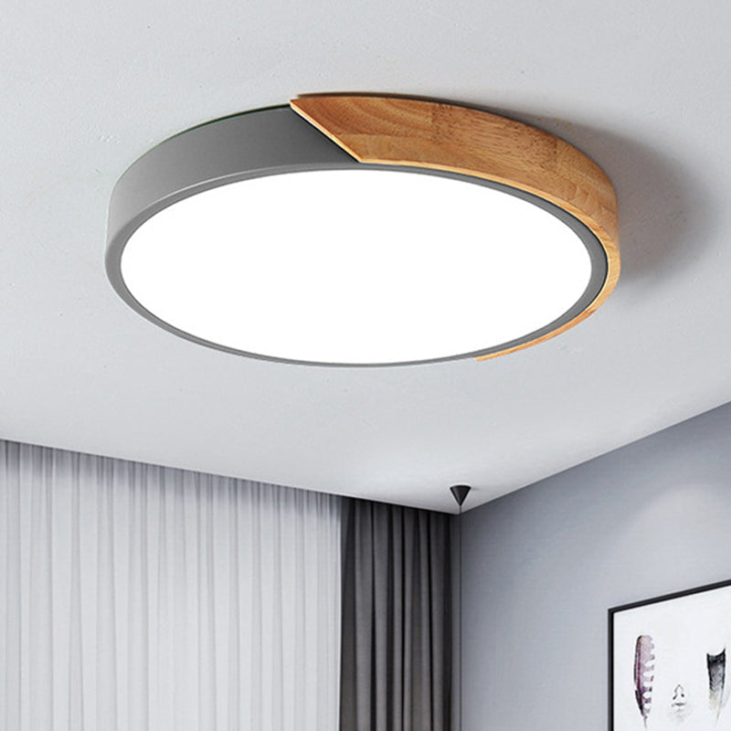 Moderne LED Plafondlamp voor Slaapkamer - Acryl en Metaal Rond Inbouwlamp Grijs