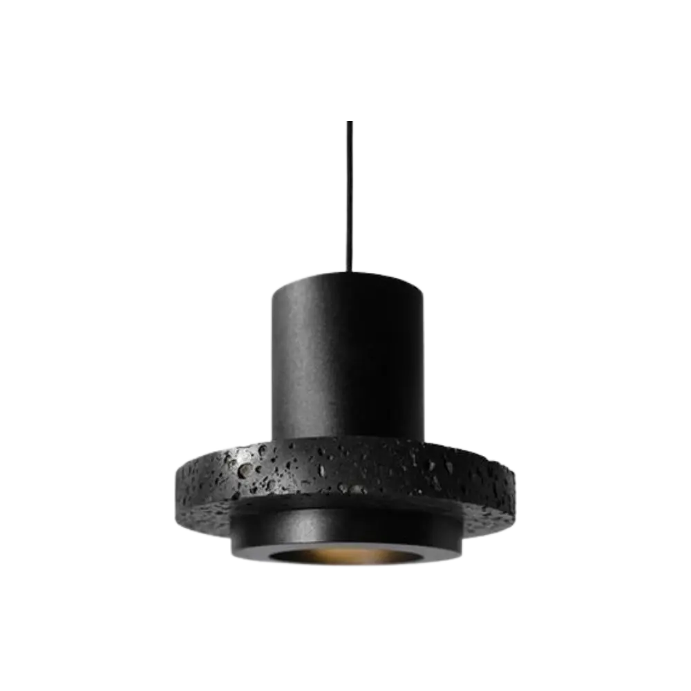 Morani Milano - Hanglamp van Luxe Zwart Natuursteen voor Modern Interieur ø18cm