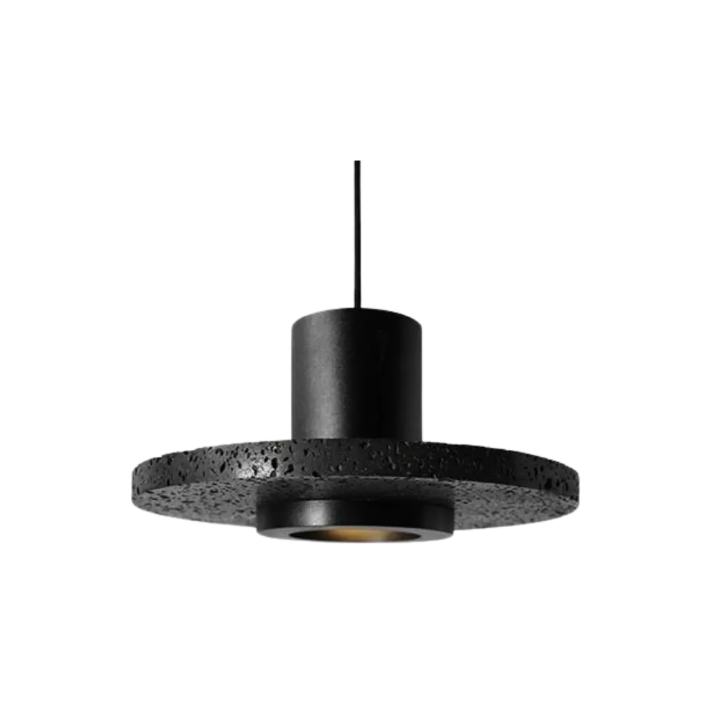 Morani Milano - Hanglamp van Luxe Zwart Natuursteen voor Modern Interieur ø28cm