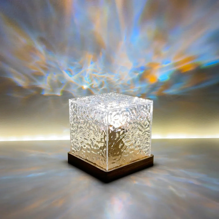 Nørdix - Noordlicht Lamp met Hout en 16 Kleuren Opties