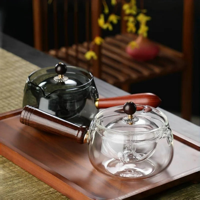 Rotary Glazen Theepot met Infuser voor Perfecte Thee SEREIN