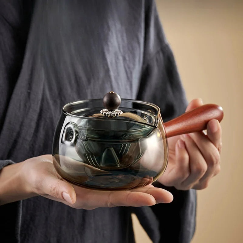 Rotary Glazen Theepot met Infuser voor Perfecte Thee SEREIN