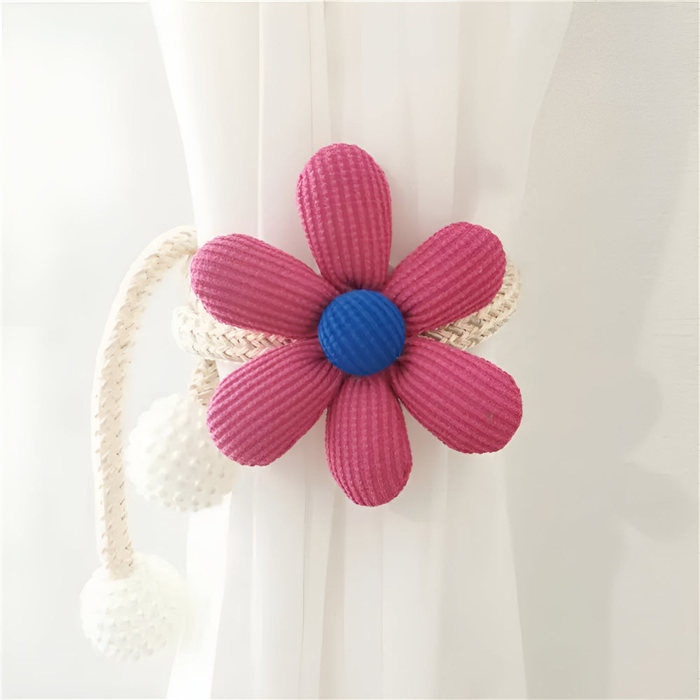 Speelse Bloem Gordijn Knoop Roze roze