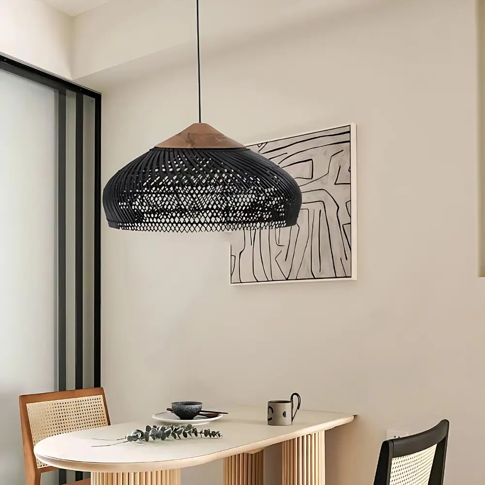 Stellar - Elegante Rieten Hanglamp voor Japandi Interieur