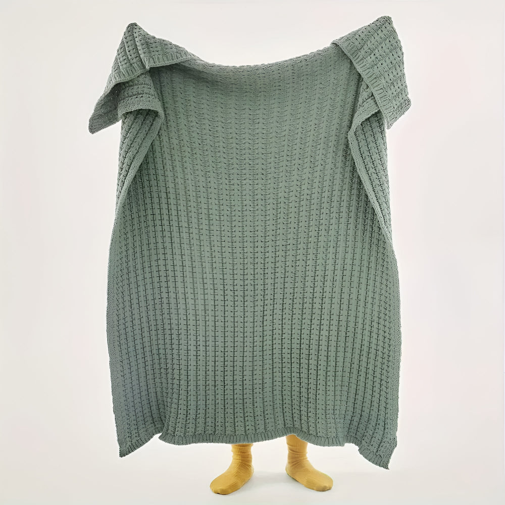 Vintage Chunky Knit Deken Zaag