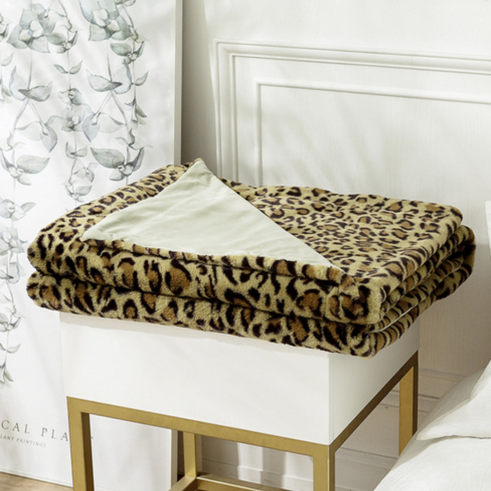 Wild Elegance Luipaardprint Deken Geel Luipaard