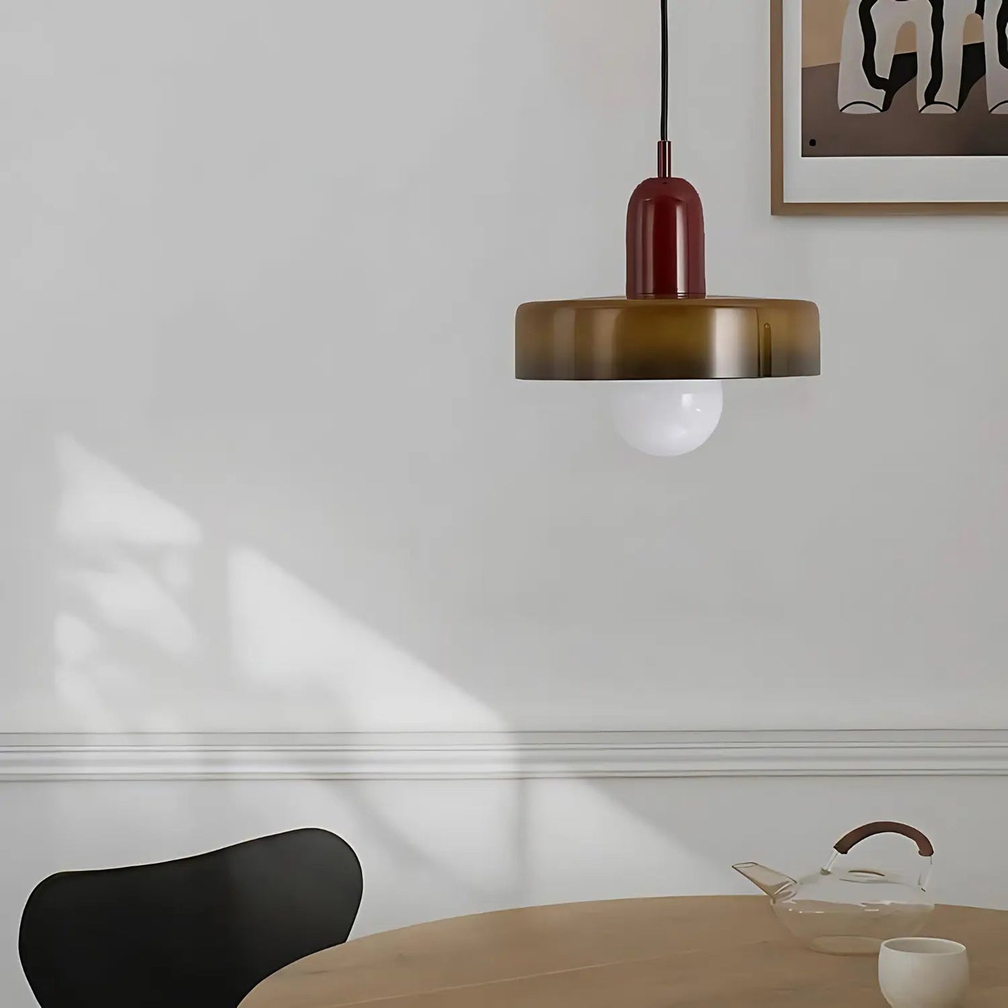 Yoté - Bauhaus Hanglamp - Bordeaux Bruin