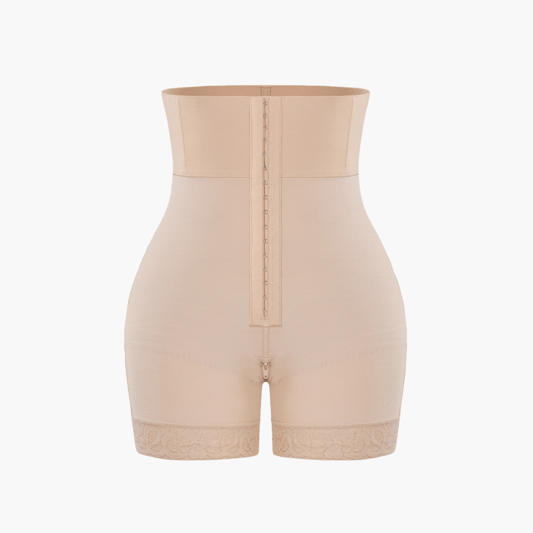 Hoog Getailleerde Bodyshaper Short Verstelbare Compressie