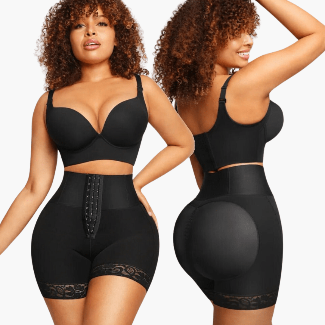 Hoog Getailleerde Bodyshaper Short Verstelbare Compressie