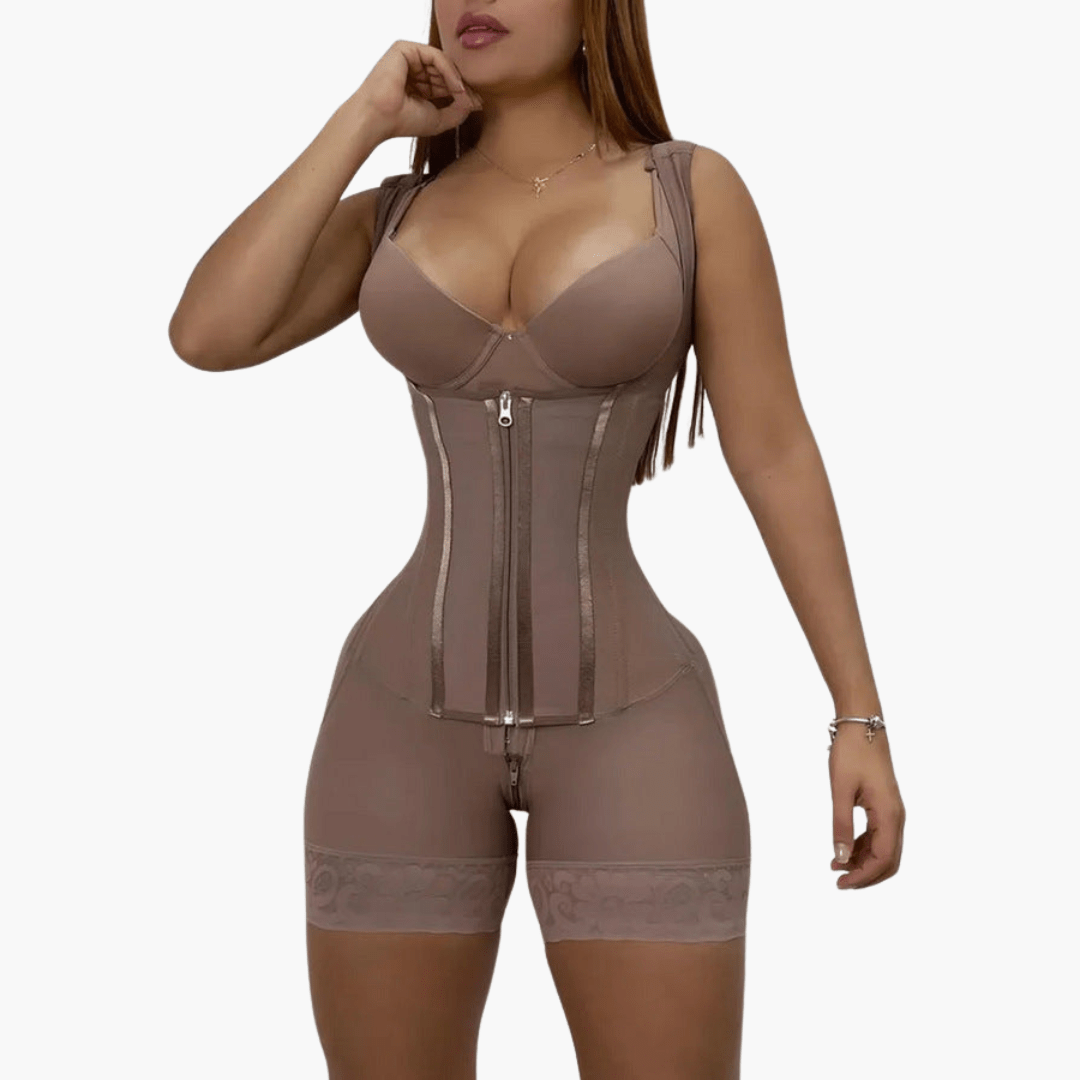 Postpartum Shapewear Faja Met Buikcontrole En Borstlift Bruin