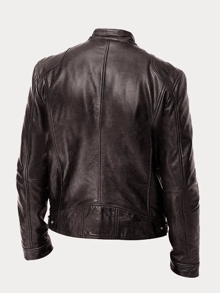 Dervaux | Stoere leren bikerjas in meerdere kleuren