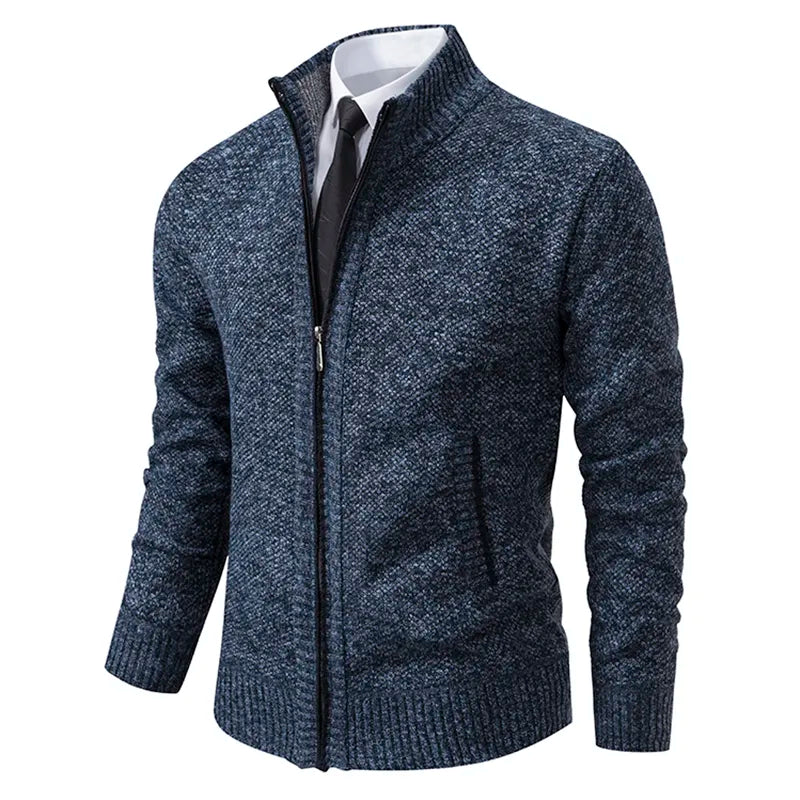 Heren Hoodie Dikke Wollen Winddichte Warm en Comfortabel Donkerblauw
