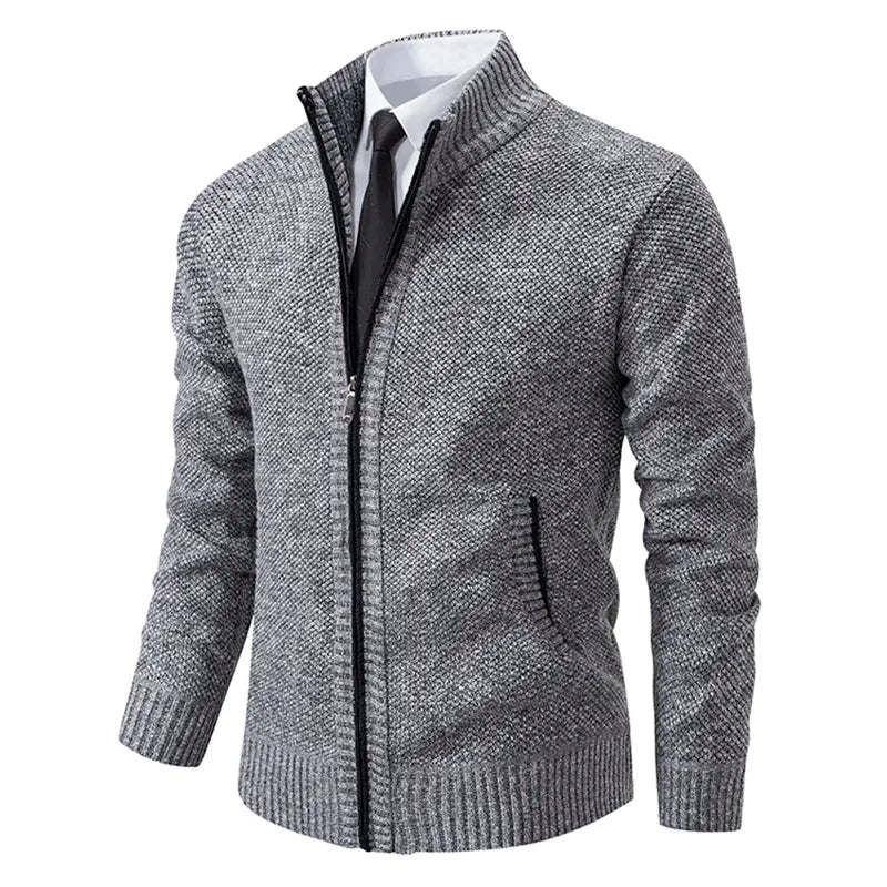 Heren Hoodie Dikke Wollen Winddichte Warm en Comfortabel Lichtgrijs