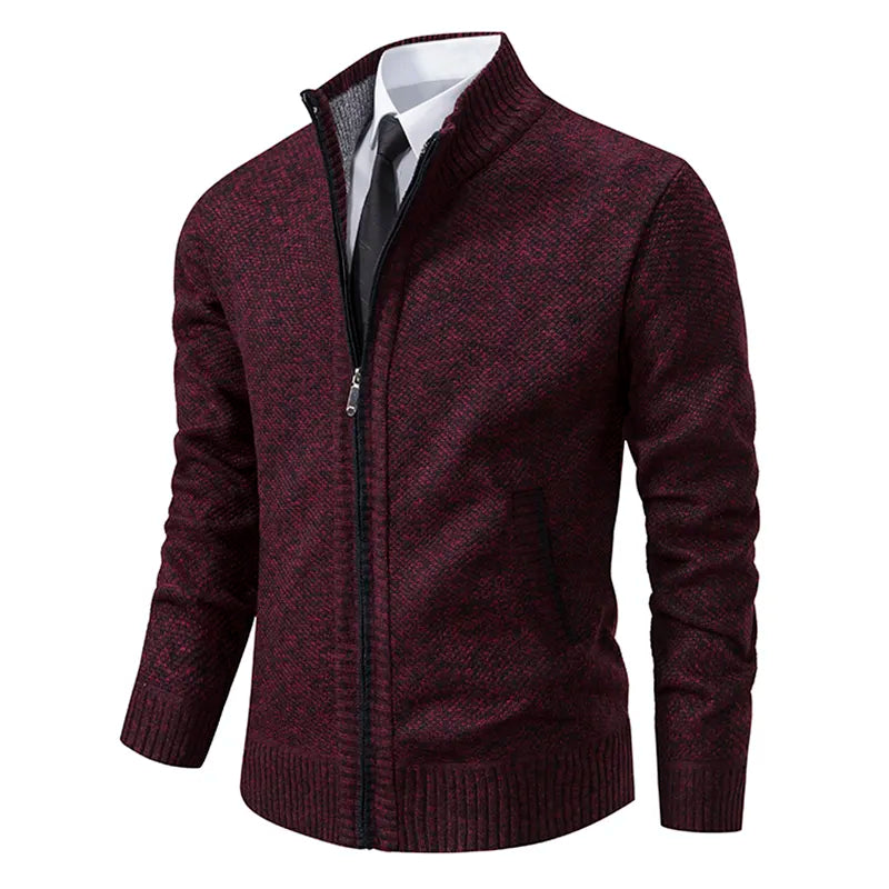 Heren Hoodie Dikke Wollen Winddichte Warm en Comfortabel Wijnrood