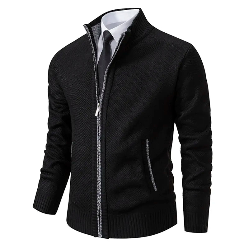 Heren Hoodie Dikke Wollen Winddichte Warm en Comfortabel Zwart